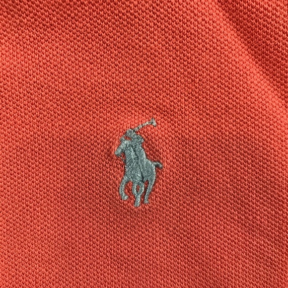 Polo Ralph Lauren Girls Preppy Style Casual Pink Cotton Polo Shirt Gray Pony XL - Picture 5 of 5